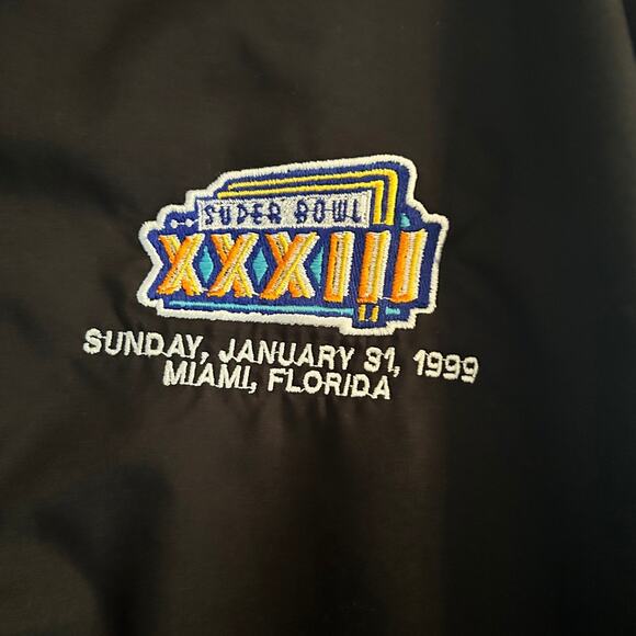 VGUC Vintage Starter Jacket Super Bowl XXXIII Sunday Jan 31, 1999 Miami Sz XL - Picture 2 of 8